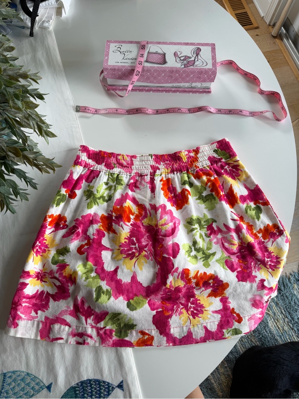 Vintage Floral Bloom Elastic Waist Skirt